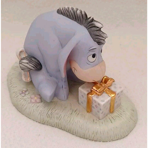 Lenox Disney Showcase Winnie the Pooh Eeyore For Me? Porcelain Figurine 24K Gold - Picture 1 of 11